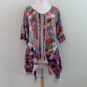 James Bryan Floral Patchwork Top XL